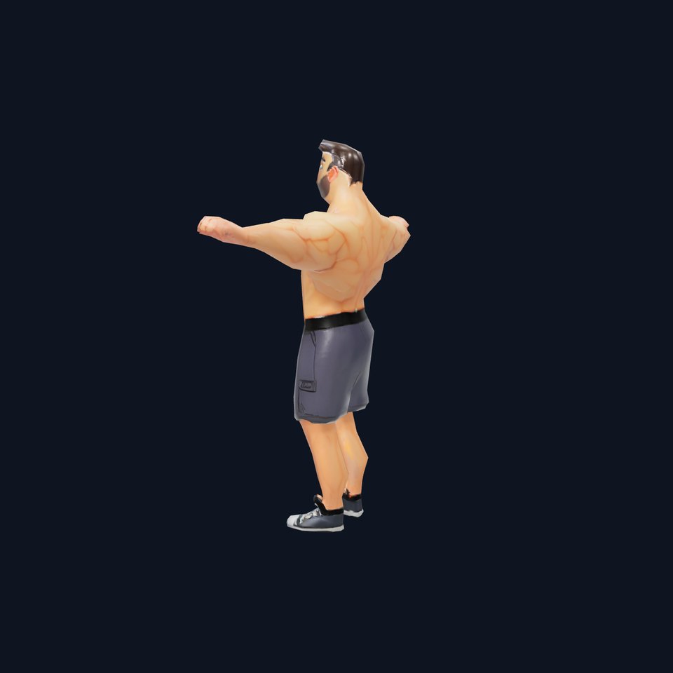 Muscular Cartoon Character model pack